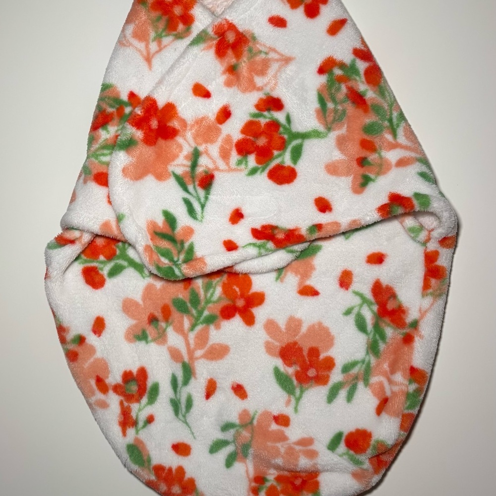 Floral Fleece Baby Swaddle